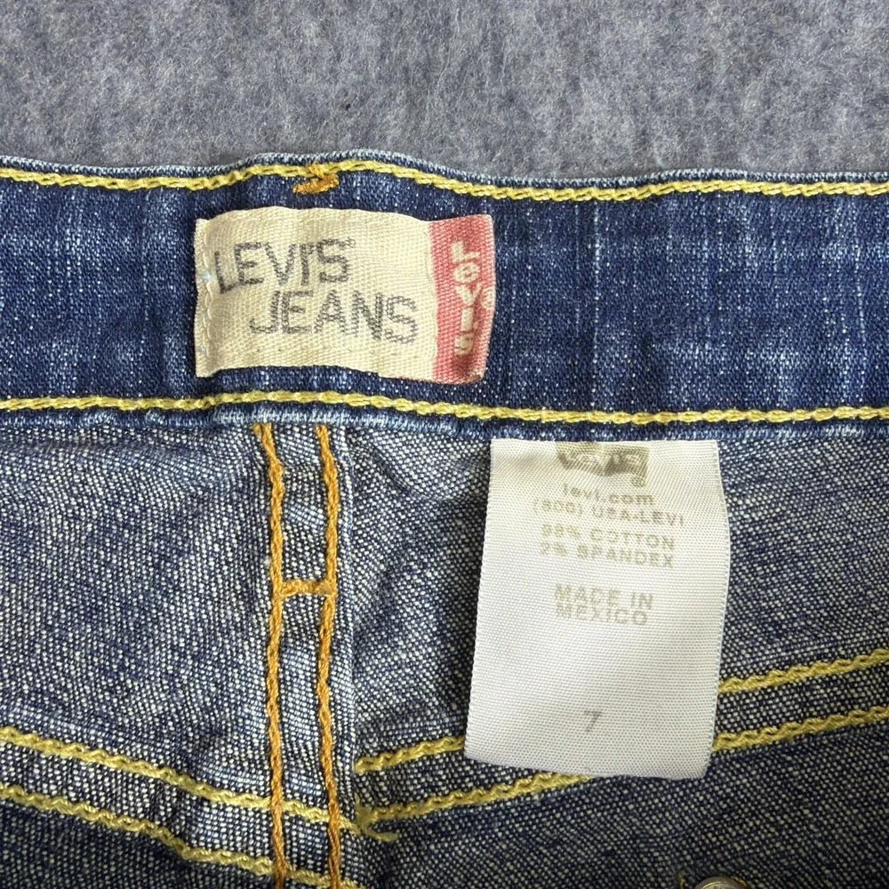 Levis 512 Women's Size 7‎ Capri Slim Taper Stretch Blue Denim Jeans